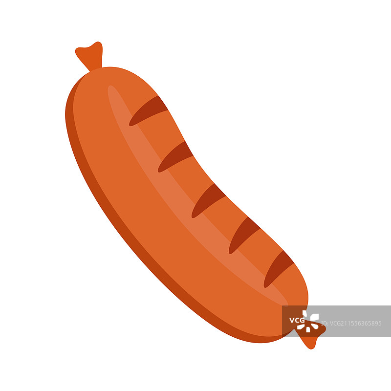 炸香肠孤立摆放图片素材
