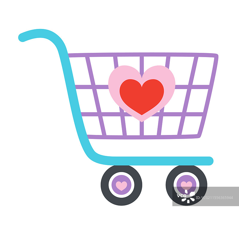 心形购物车图片素材