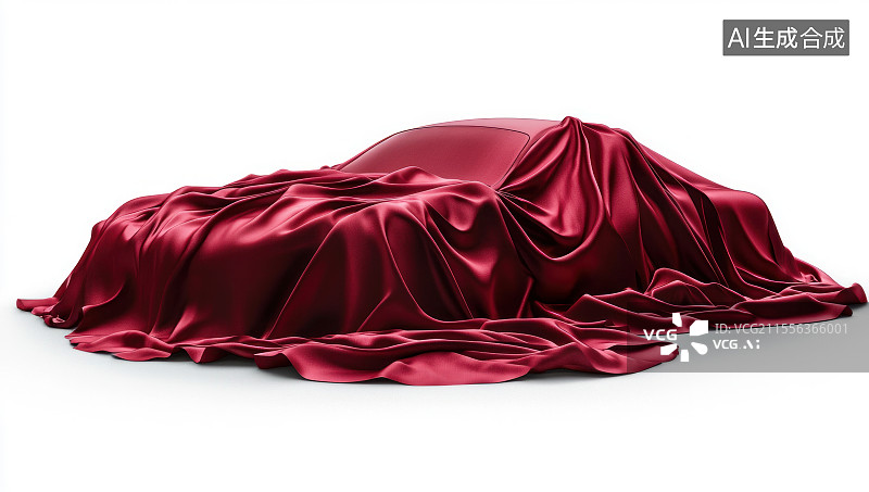 【AI数字艺术】红布覆盖下的汽车图片素材