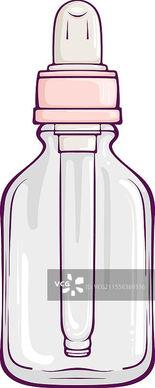 滴管瓶装有精华液或油的颜色图片素材