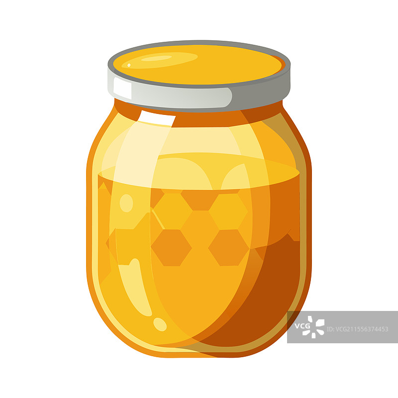白色背景上的蜂蜜罐图标图片素材