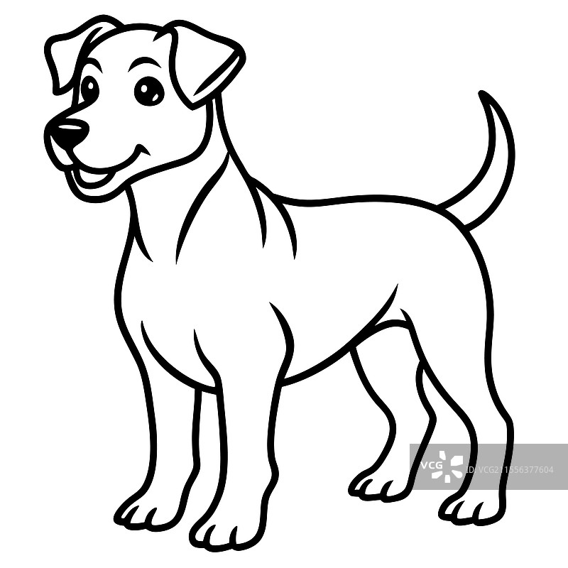 详细的黑白狗图片素材