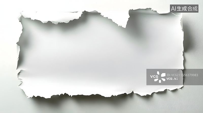【AI数字艺术】撕破的纸边框墙皮纹理背景图片素材