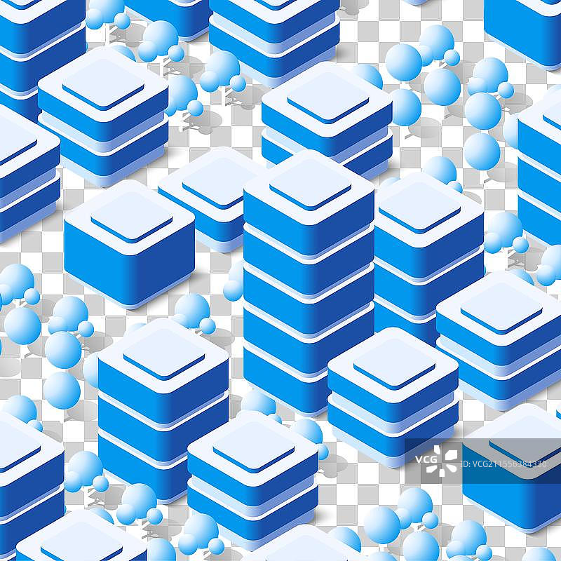 城市的等距视图，房屋集合图片素材