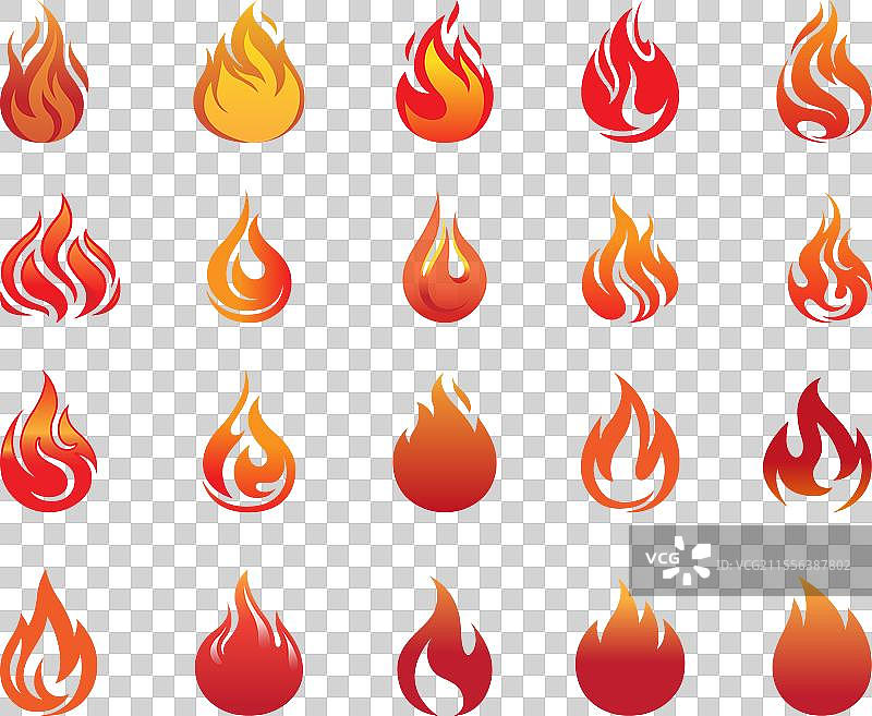 创意火焰火球集合标志图片素材