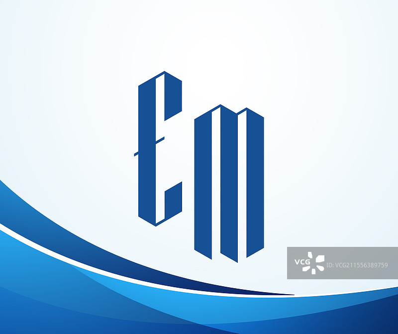 EM字母标志设计模板元素图片素材