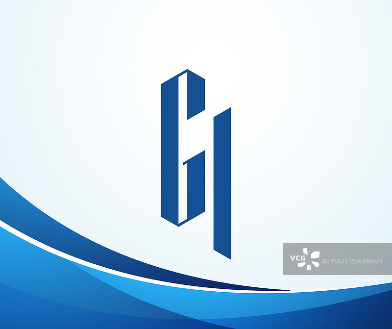 GI字母标志设计模板元素图片素材