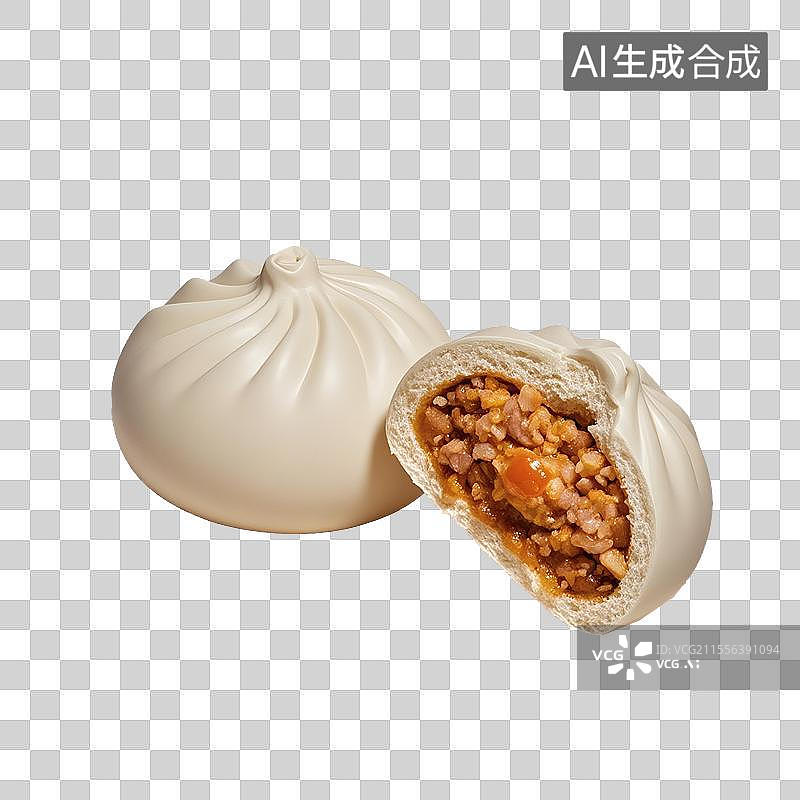 【AI数字艺术】3d卡通白色包子图片素材