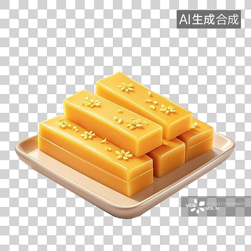 【AI数字艺术】一碟桂花糕图片素材