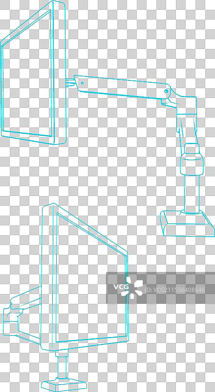 单个显示器支架图片素材