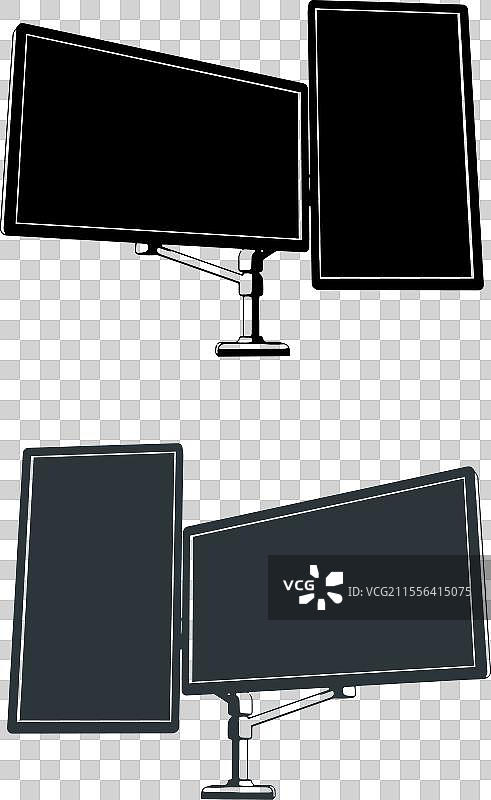 双显示器支架图片素材