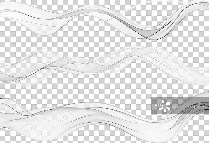 柔和烟雾的平滑渐变线条集合图片素材