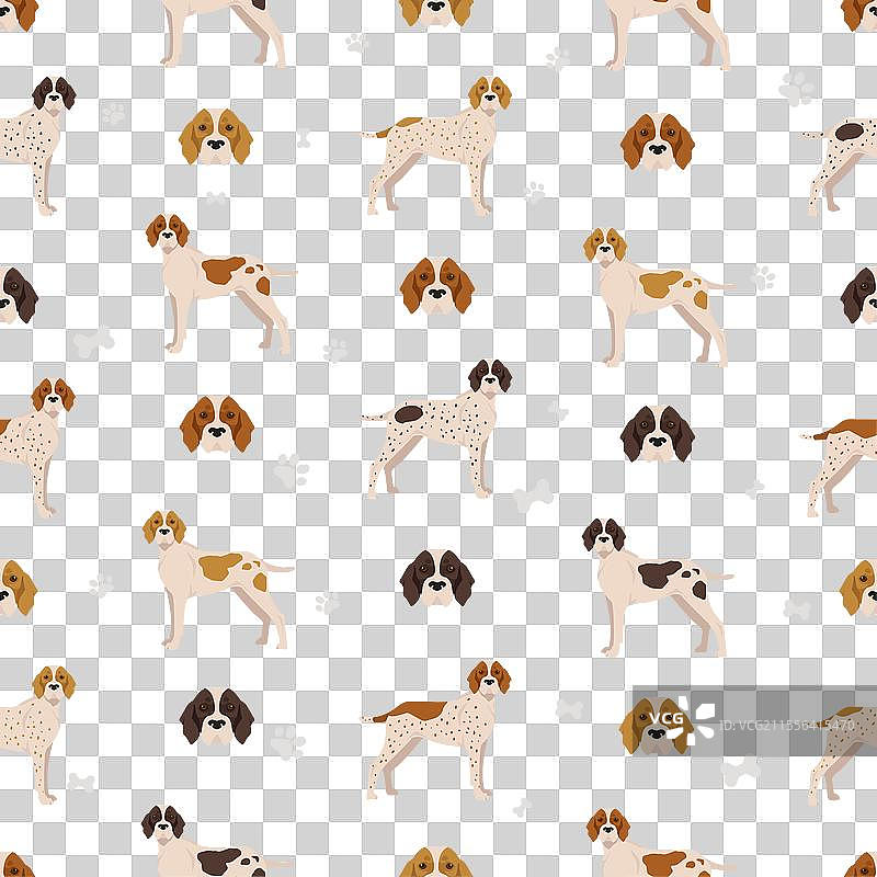 阿里格指针无缝图案不同姿势图片素材