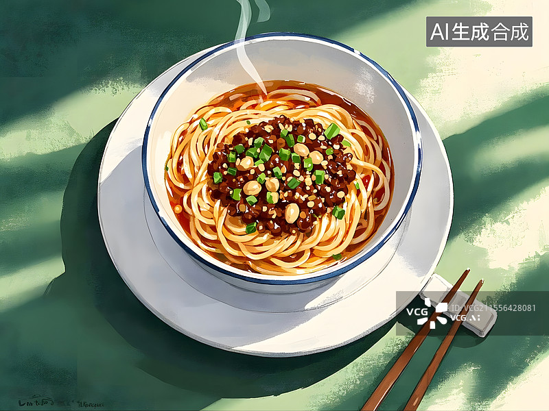 【AI数字艺术】担担面图片素材