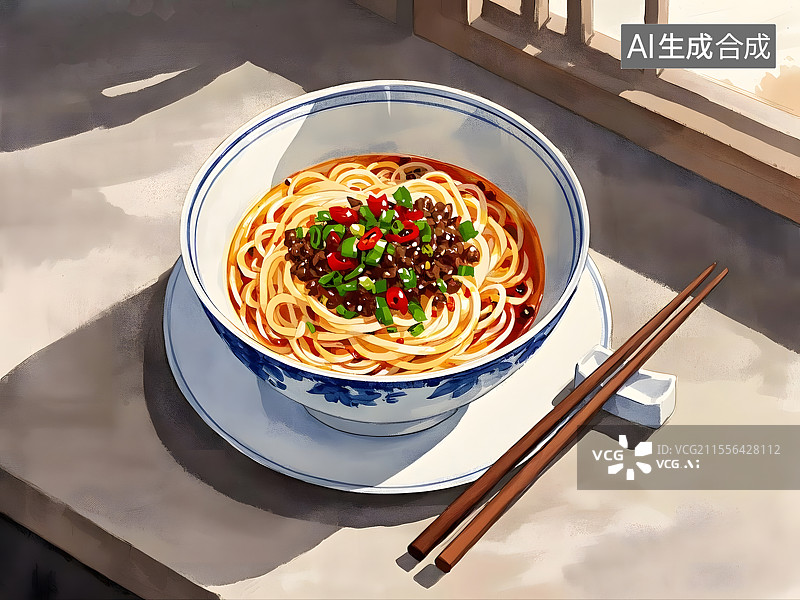 【AI数字艺术】担担面图片素材