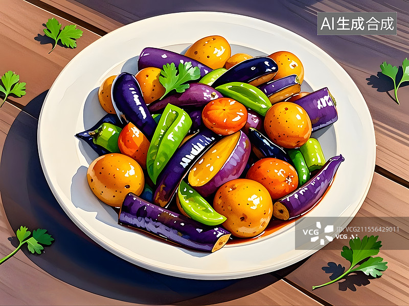 【AI数字艺术】地三鲜图片素材