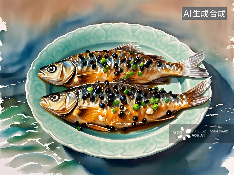 【AI数字艺术】豆豉鲇鱼图片素材