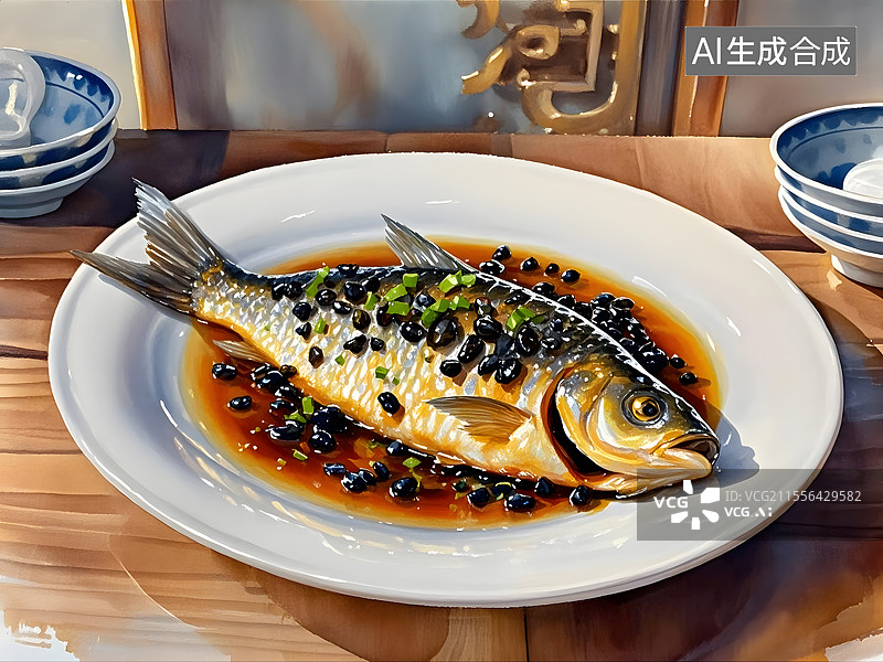 【AI数字艺术】豆豉鲇鱼图片素材