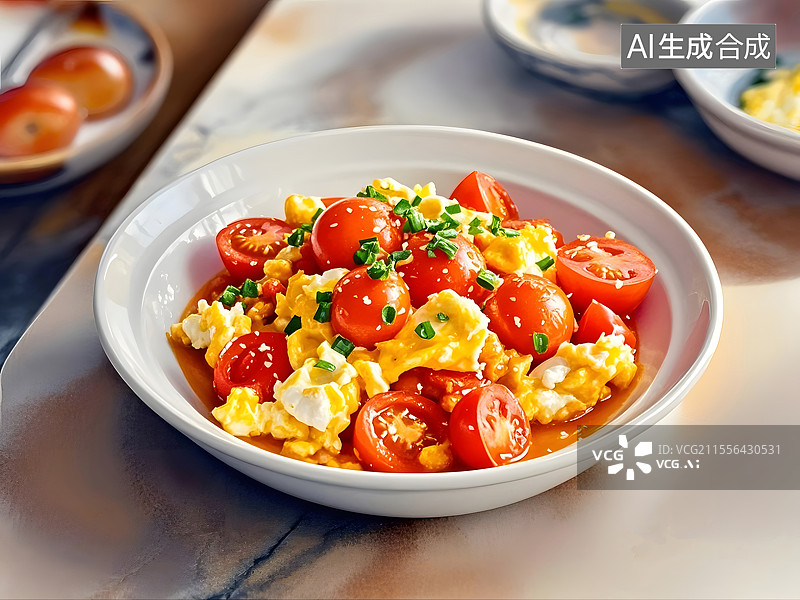 【AI数字艺术】番茄炒蛋图片素材