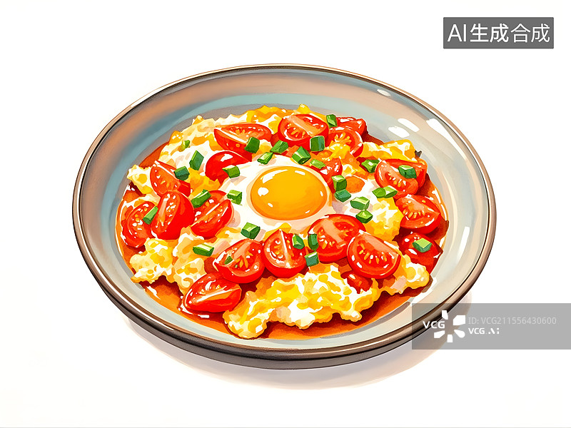 【AI数字艺术】番茄炒蛋图片素材
