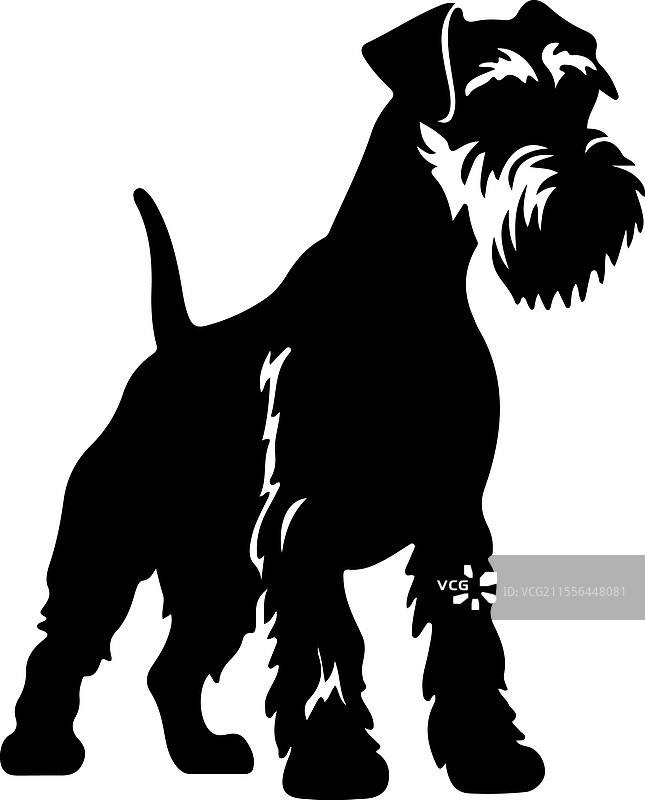 艾尔达犬剪影图片素材