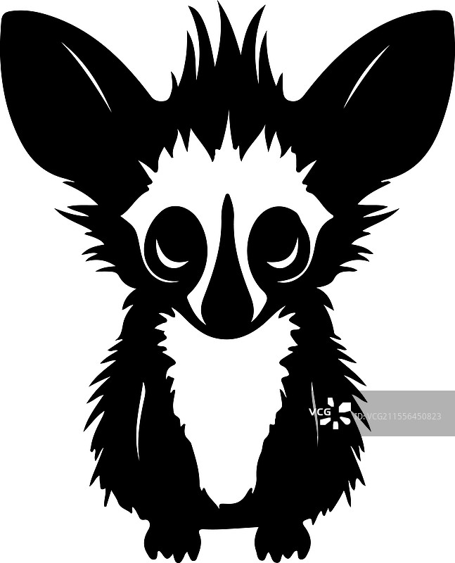 艾艾猴的剪影图片素材