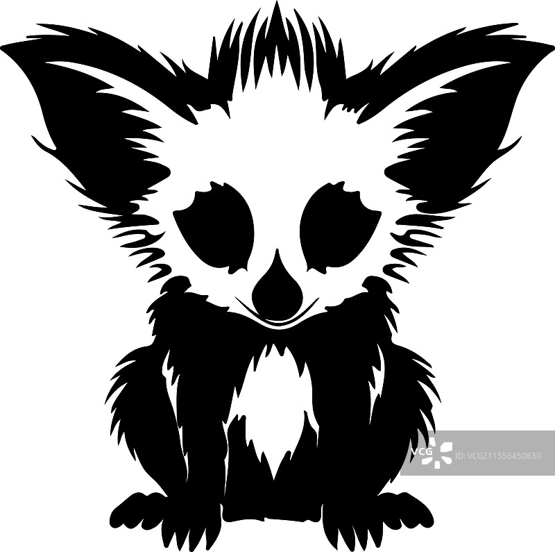 艾艾猴的剪影图片素材