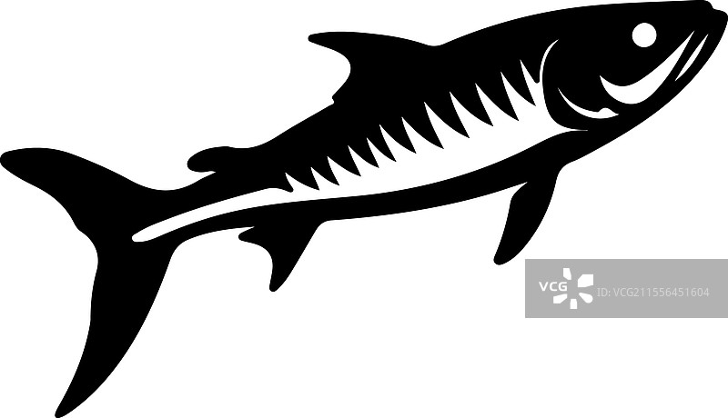 梭鱼剪影图片素材