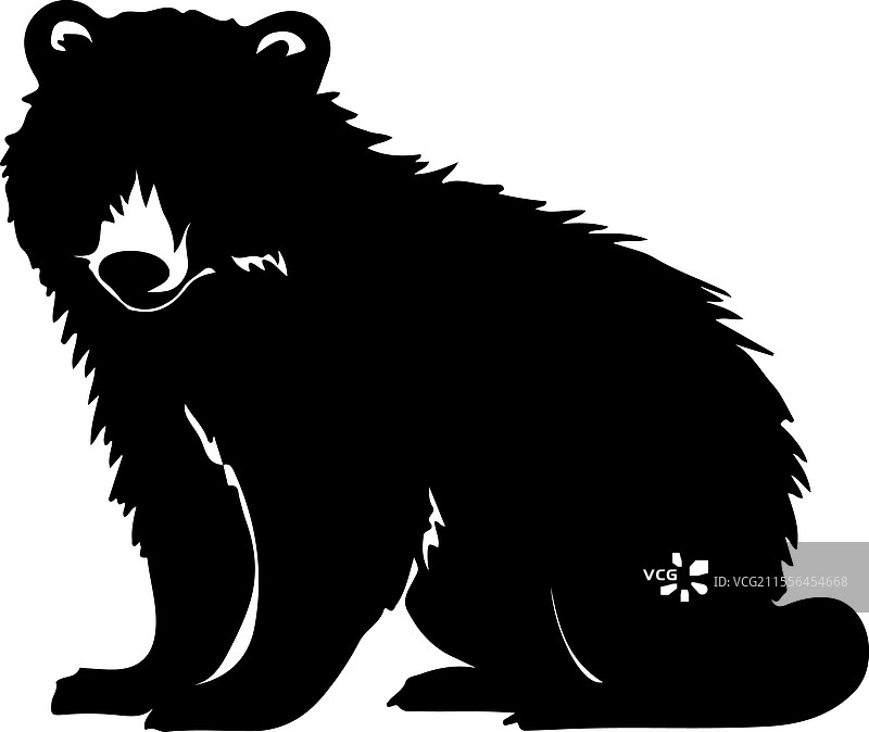 浣熊猫剪影图片素材