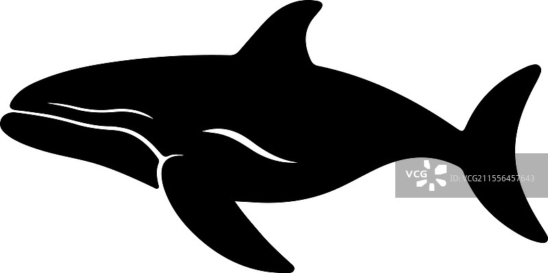 弓头鲸剪影图片素材