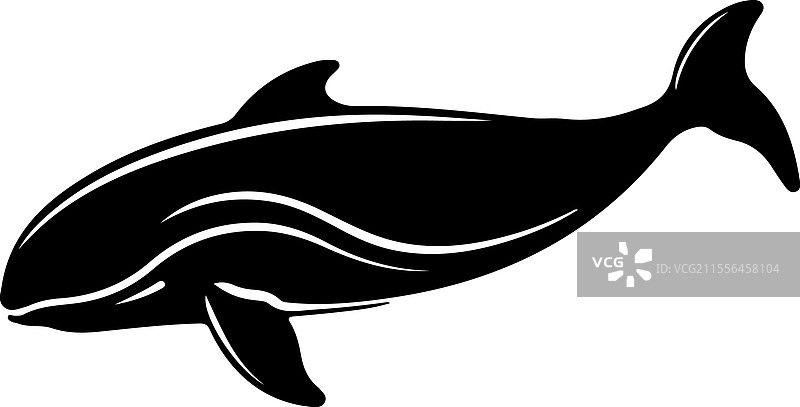 弓头鲸剪影图片素材