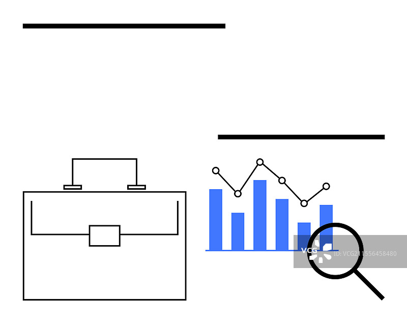 商务公文包与数据分析图片素材