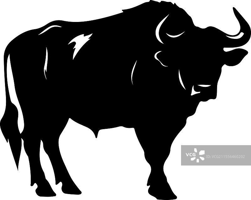 水牛剪影图片素材