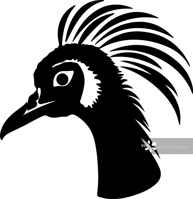 鸸鹋剪影图片素材