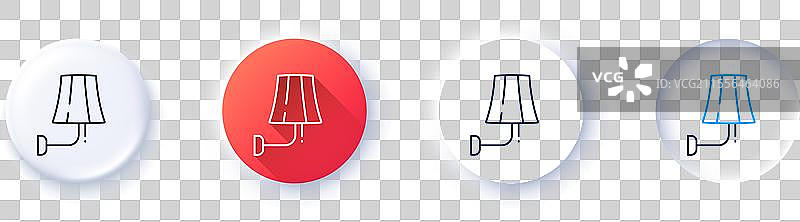 壁灯线条图标 壁灯光标志 线条图标图片素材