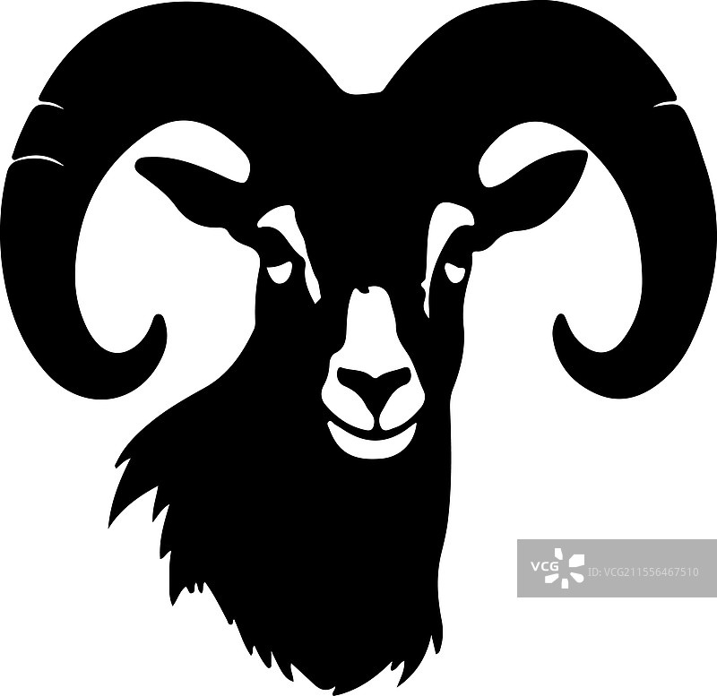 达尔羊剪影图片素材