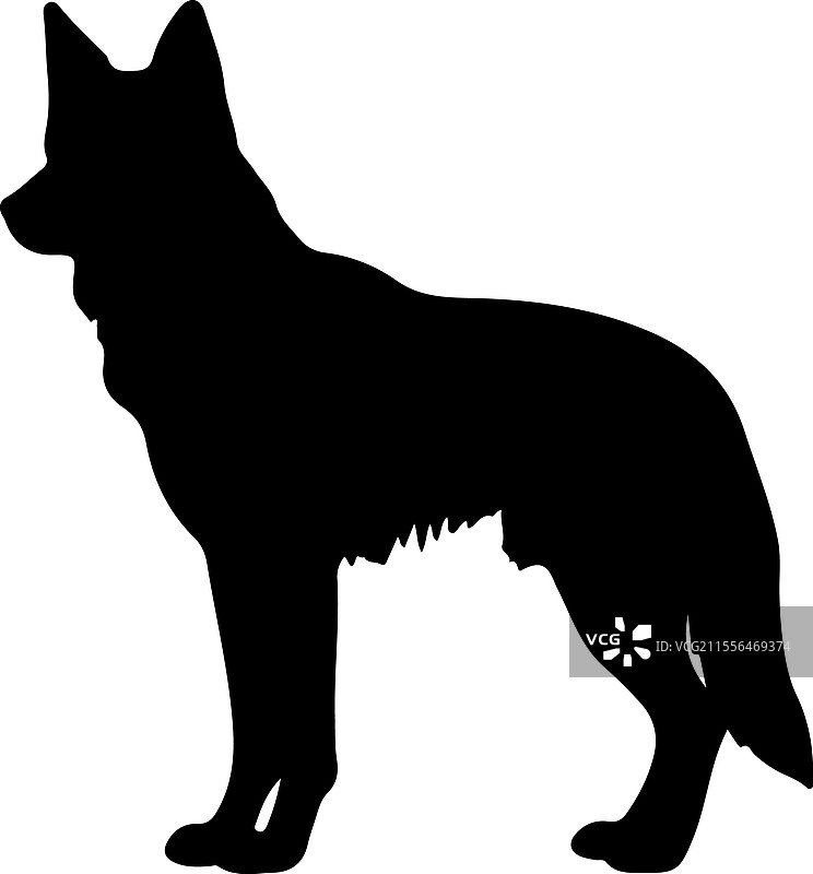 丁狗剪影图片素材