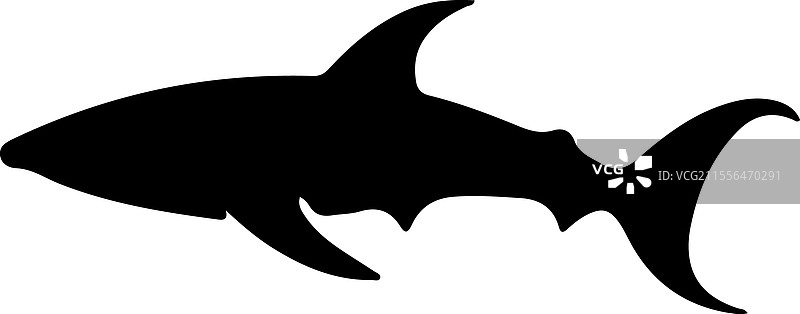 狗鱼剪影图片素材