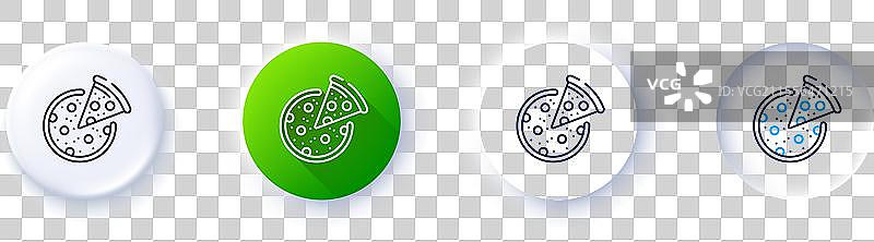 比萨饼线条图标 意大利食品 切片标志 线条图片素材