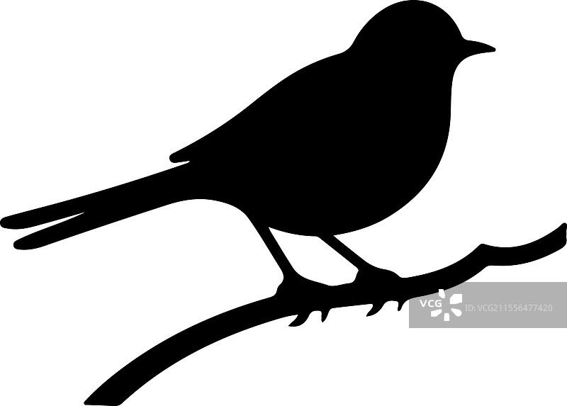 东方蓝鸟剪影图片素材