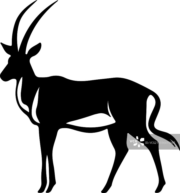 大羚羊剪影图片素材