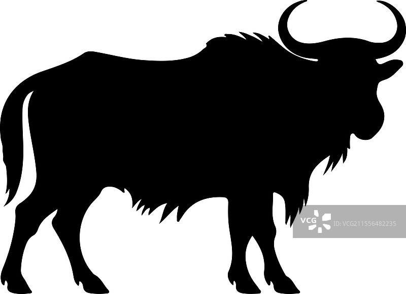 牛羚剪影图片素材