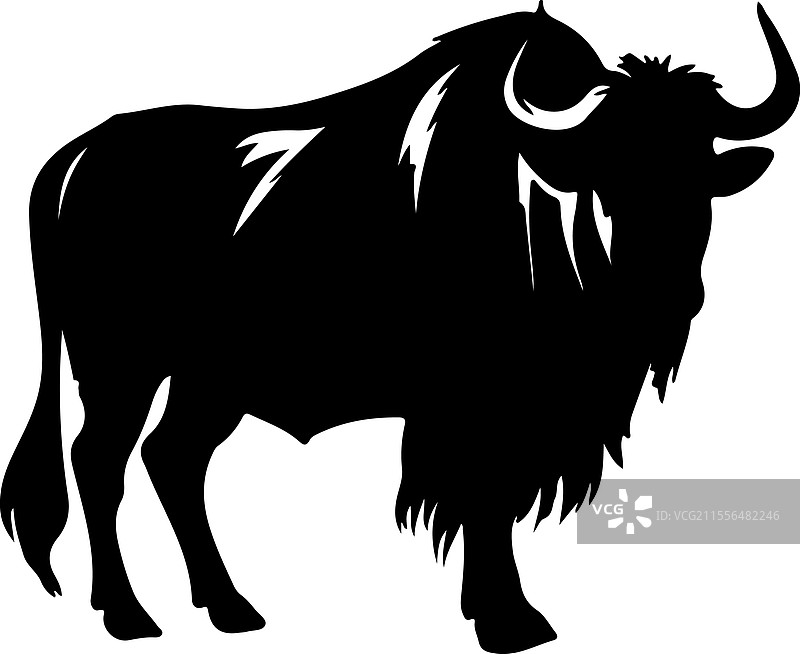 牛羚剪影图片素材