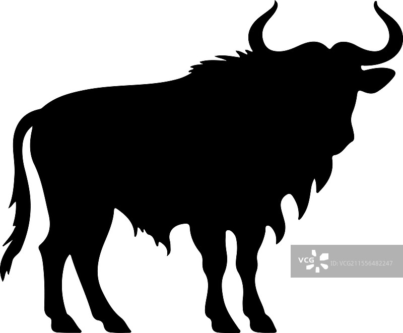 牛羚剪影图片素材