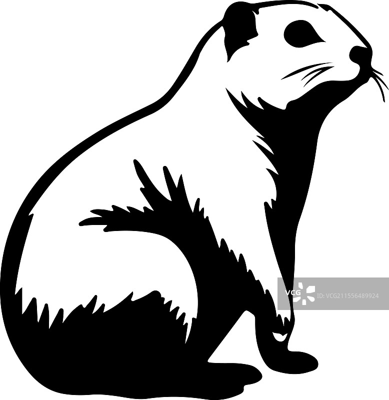 海狸鼠剪影图片素材