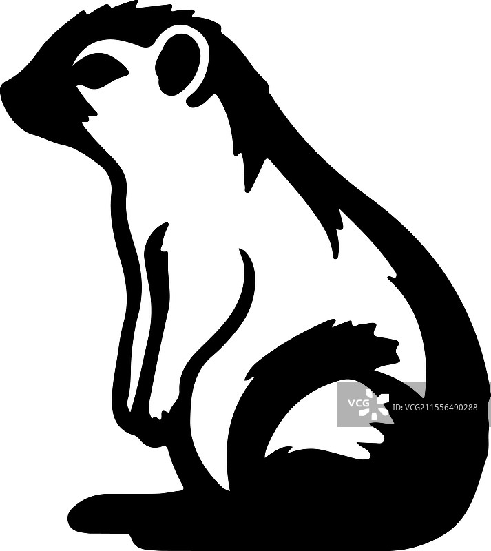 海狸鼠剪影图片素材
