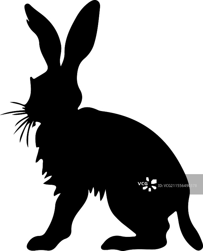杰克兔剪影图片素材