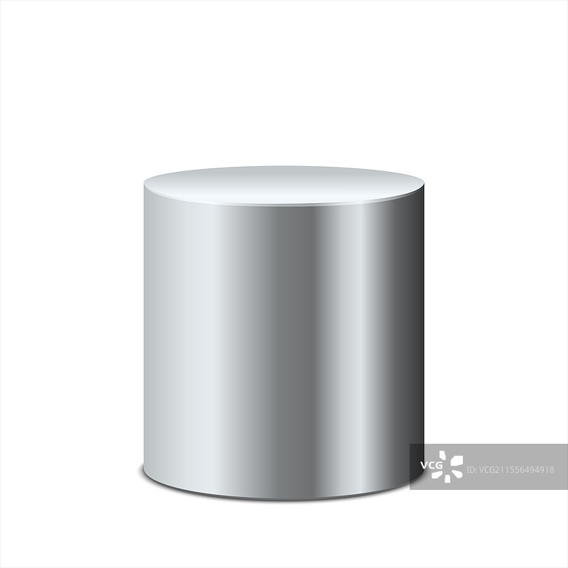空的金属圆筒，逼真的风格图片素材
