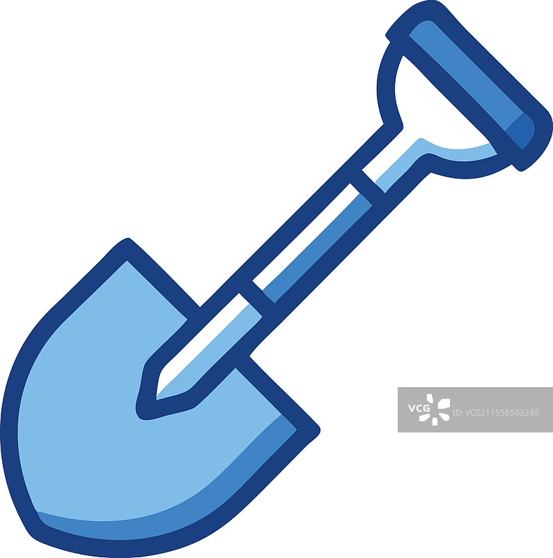 冬季雪铲挖掘工具图标图片素材