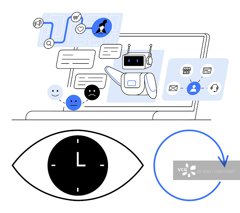 人工智能聊天机器人增强了与人类的沟通图片素材